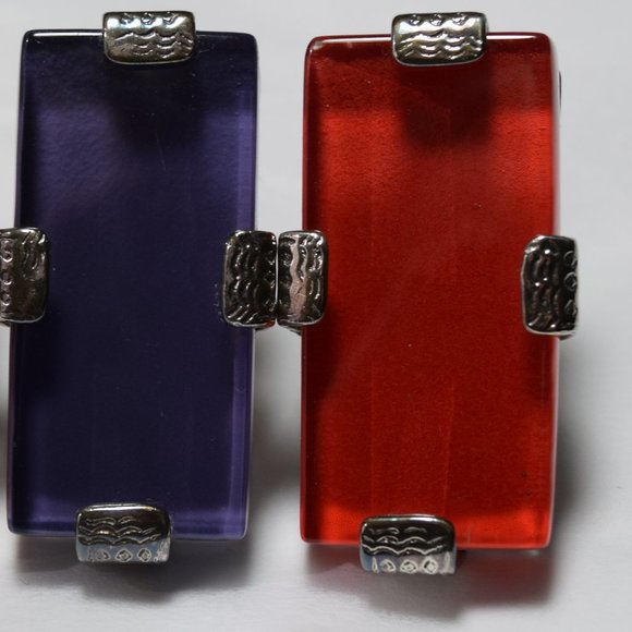 Huge Large Red METAL POINTUS Statement Ring Rare Size 7 - Picture 3 of 13